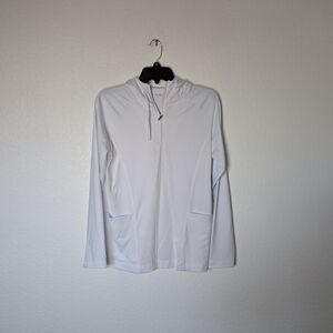 Court Haley White Hooded Lightweight Zip-Front Jacket